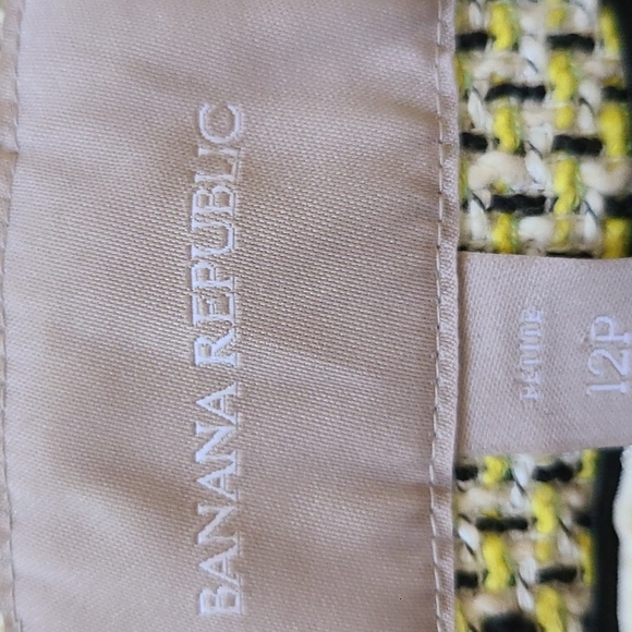 Banana Republic yellow/black tweed Top - Picture 5 of 7